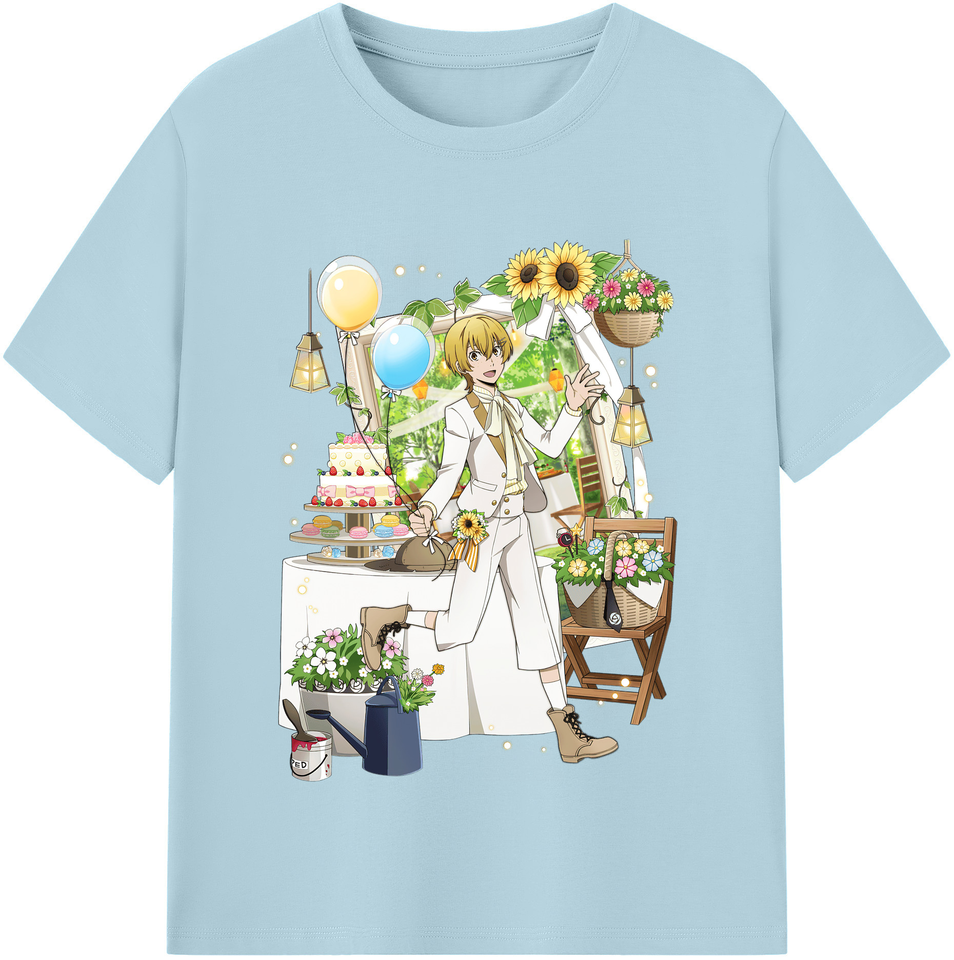 （画像用） 文豪ストレイドッグス Bungo Stray Dogs 綿100％半袖Tシャツ（フロントプリント）